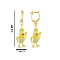 Muz Özel Tasarım Altın Küpe K173