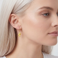 Muz Özel Tasarım Altın Küpe K173