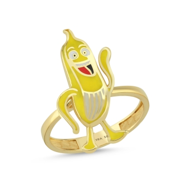 Muz Özel Tasarım Altın Yüzük Y573