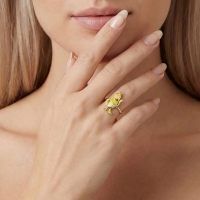 Muz Özel Tasarım Altın Yüzük Y573