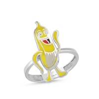 Muz Özel Tasarım Beyaz Altın Yüzük OD574