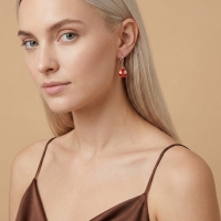 Nar Özel Tasarım Altın Küpe 149