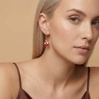 Nar Özel Tasarım Altın Küpe 149