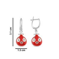 Nar Özel Tasarım Beyaz Altın Küpe BK150