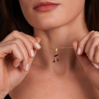 Nota Mineli Altın Kolye MZK3