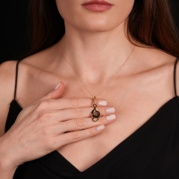 Nota Mineli Altın Kolye Ucu DT2