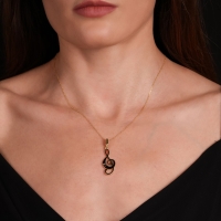 Nota Mineli Altın Kolye Ucu DT2