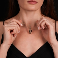 Nota Mineli Altın Kolye Ucu DT2