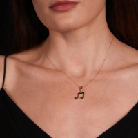 Nota Mineli Altın Kolye Ucu HY4