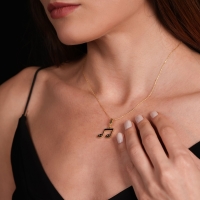 Nota Mineli Altın Kolye Ucu HY4