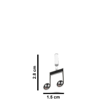 Nota Mineli Beyaz Altın Kolye MZK4