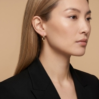 Oval Altın Küpe AHK114