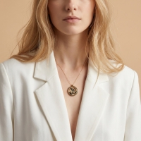 Özel Tasarım Terazi Burcu Altın Kolye BK07