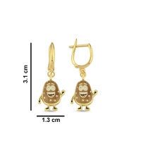 Patates Özel Tasarım Altın Küpe  163