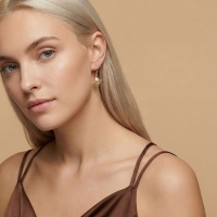 Patates Özel Tasarım Altın Küpe  163