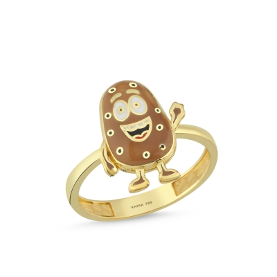 Patates Özel Tasarım Altın Yüzük Y563