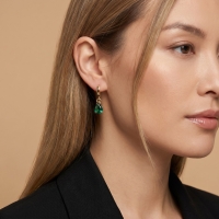 Peridot Damla Taşlı Altın Küpe AHK11