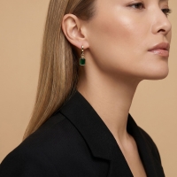 Peridot Taşlı Altın Küpe AHK02