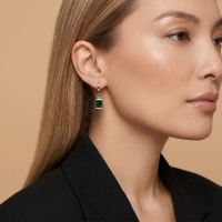 Peridot Taşlı Altın Küpe AHK02