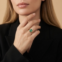Peridot Taşlı Altın Yüzük YZ02