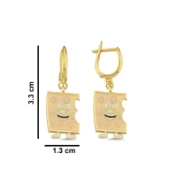 Peynir Özel Tasarım Altın Küpe K141