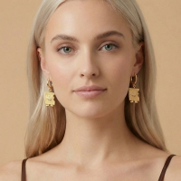 Peynir Özel Tasarım Altın Küpe K141