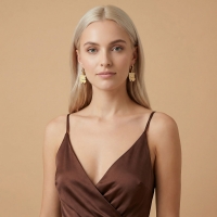 Peynir Özel Tasarım Altın Küpe K141