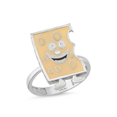 Peynir Özel Tasarım Beyaz Altın Yüzük YFR542