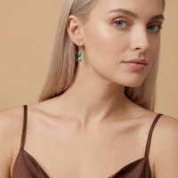 Pırasa Özel Tasarım Altın Küpe 145