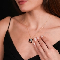 Piyano Mineli Altın Kolye Ucu NM8