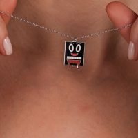 Piyano Mineli Beyaz Altın Kolye Ucu BC7