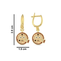 Pizza Özel Tasarım Altın Küpe K135