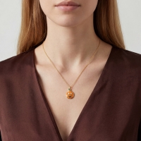 Portakal Özel Tasarım Altın Kolye D76