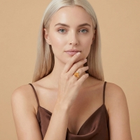 Portakal Özel Tasarım Altın Yüzük Y575