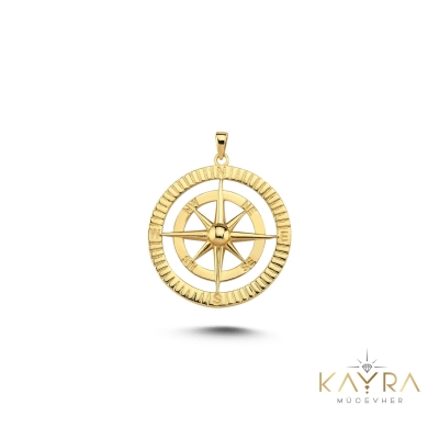 Pusula Altın Kolye Ucu AH30