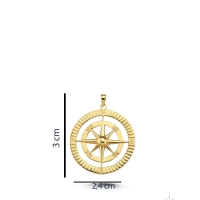 Pusula Altın Kolye Ucu AH30