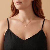 Sade S Harfli Altın Kolye BM128