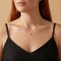Sade T Harfi Altın Kolye BM130