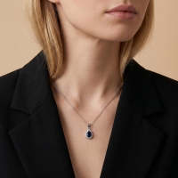 Safir ve Pırlantalı Kolye PÇK28