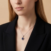 Safir ve Pırlantalı Kolye PÇK42