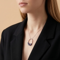 Safir ve Yakut Pırlanta Kolye PK01