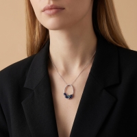Safir Zümrüt ve Pırlantalı Kolye PK23