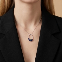 Safir Zümrüt ve Pırlantalı Kolye PK23