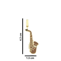 Saksafon Mineli Altın Kolye MZK21