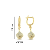 Sarımsak Özel Tasarım Altın Küpe 151