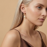 Sarımsak Özel Tasarım Altın Küpe 151