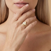 Sarımsak Özel Tasarım Altın Yüzük Y551