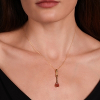 Saz Mineli Altın Kolye MZK25