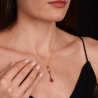 Saz Mineli Altın Kolye MZK25