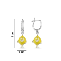 Limon Özel Tasarım Beyaz Altın Küpe BK126